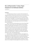 Race and Representation: Creating a Puppet Production for the Smithsonian Institution by Brad Brewer